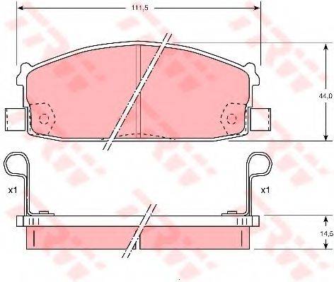 TRW GDB1020 Комплект гальмівних колодок, дискове гальмо