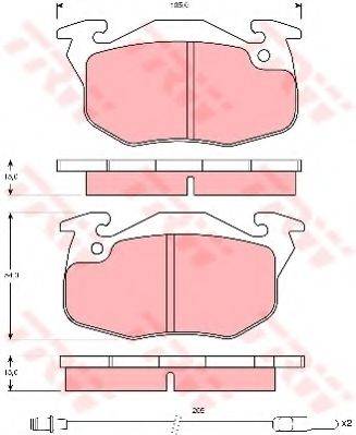 TRW GDB1079 Комплект гальмівних колодок, дискове гальмо