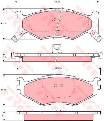TRW GDB1157 Комплект гальмівних колодок, дискове гальмо