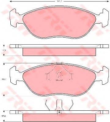 TRW GDB1246 Комплект гальмівних колодок, дискове гальмо