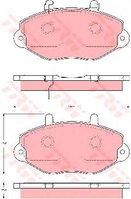 TRW GDB1573 Комплект гальмівних колодок, дискове гальмо