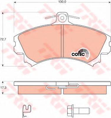 TRW GDB1584 Комплект гальмівних колодок, дискове гальмо