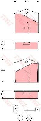 TRW GDB1640 Комплект гальмівних колодок, дискове гальмо