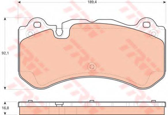 TRW GDB1710 Комплект гальмівних колодок, дискове гальмо