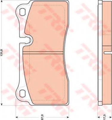 TRW GDB1816 Комплект гальмівних колодок, дискове гальмо