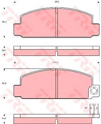 TRW GDB196 Комплект гальмівних колодок, дискове гальмо