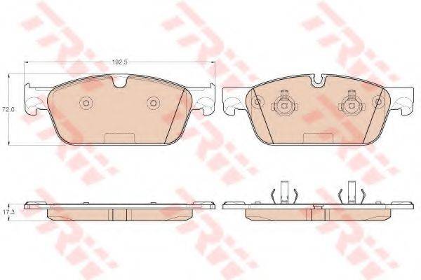 TRW GDB1970 Комплект гальмівних колодок, дискове гальмо