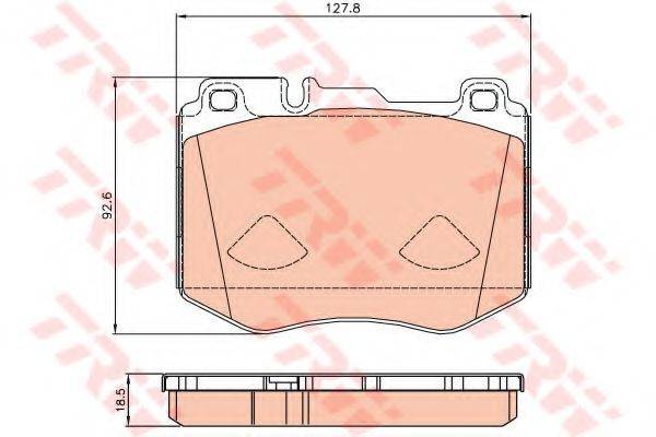 TRW GDB2081 Комплект гальмівних колодок, дискове гальмо