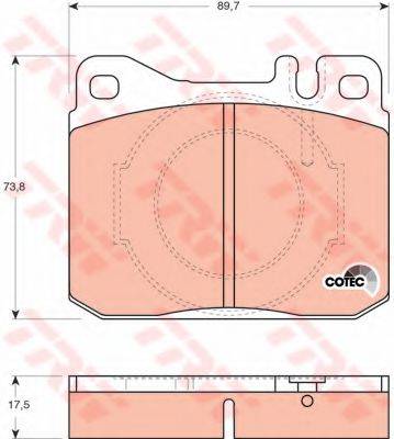 TRW GDB264 Комплект гальмівних колодок, дискове гальмо