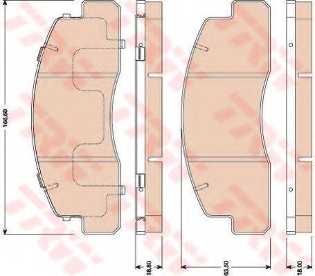 TRW GDB3027 Комплект гальмівних колодок, дискове гальмо