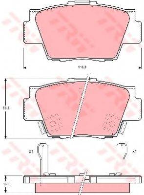 TRW GDB3039 Комплект гальмівних колодок, дискове гальмо