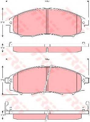 TRW GDB3340 Комплект гальмівних колодок, дискове гальмо