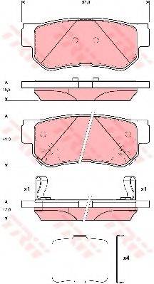 TRW GDB3432 Комплект гальмівних колодок, дискове гальмо