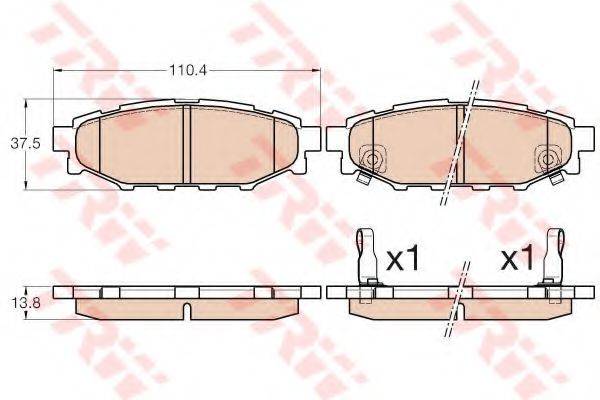 TRW GDB3568 Комплект гальмівних колодок, дискове гальмо