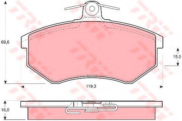 TRW GDB430 Комплект гальмівних колодок, дискове гальмо