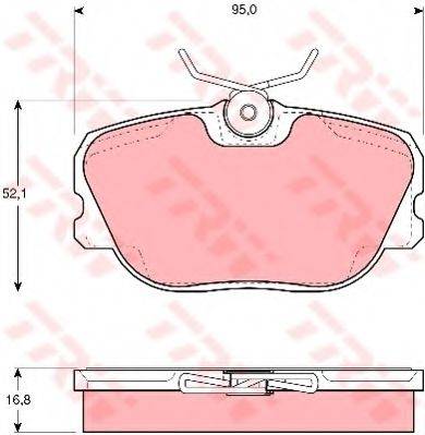 TRW GDB460 Комплект гальмівних колодок, дискове гальмо