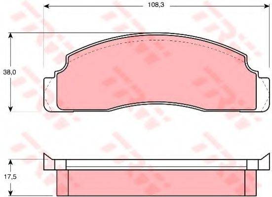 TRW GDB624 Комплект гальмівних колодок, дискове гальмо