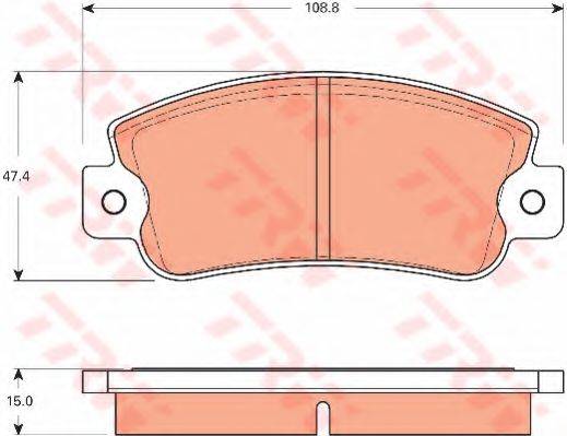TRW GDB7553 Комплект гальмівних колодок, дискове гальмо