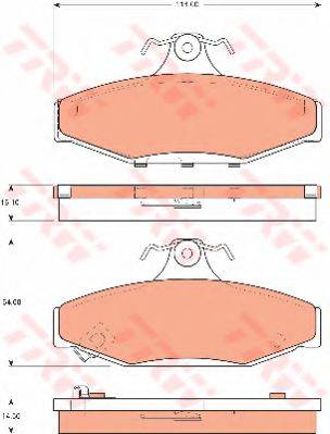 TRW GDB7570 Комплект гальмівних колодок, дискове гальмо
