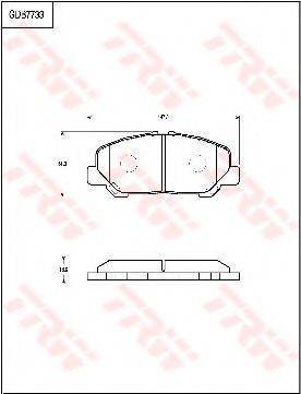 TRW GDB7733 Комплект гальмівних колодок, дискове гальмо
