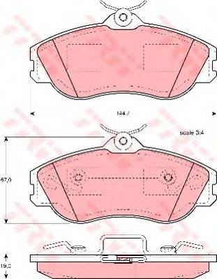 TRW GDB815 Комплект гальмівних колодок, дискове гальмо