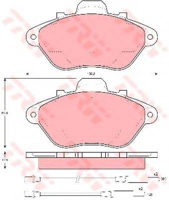 TRW GDB984 Комплект гальмівних колодок, дискове гальмо