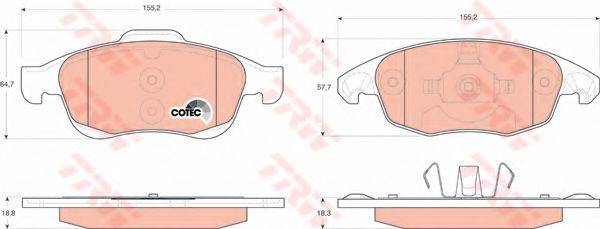 TRW GTD1204 Комплект гальм, дисковий гальмівний механізм