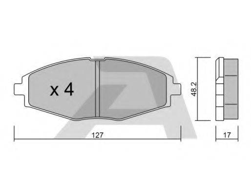 AISIN BPDO1001 Комплект гальмівних колодок, дискове гальмо