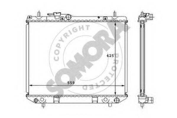 SOMORA 072040 Радіатор, охолодження двигуна