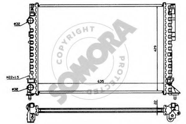 SOMORA 242043 Радіатор, охолодження двигуна