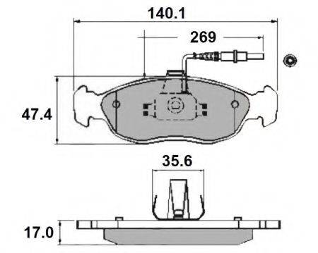 NATIONAL NP2191 Комплект гальмівних колодок, дискове гальмо