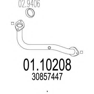 MTS 0110208 Труба вихлопного газу