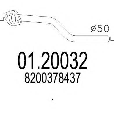 MTS 0120032 Труба вихлопного газу