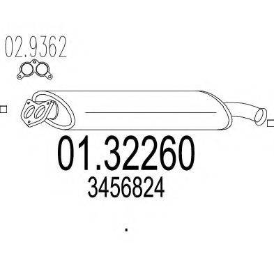 MTS 0132260 Передглушувач вихлопних газів