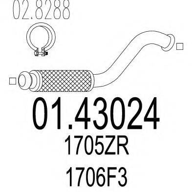 MTS 0143024 Труба вихлопного газу