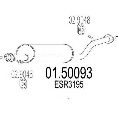 MTS 0150093 Середній глушник вихлопних газів