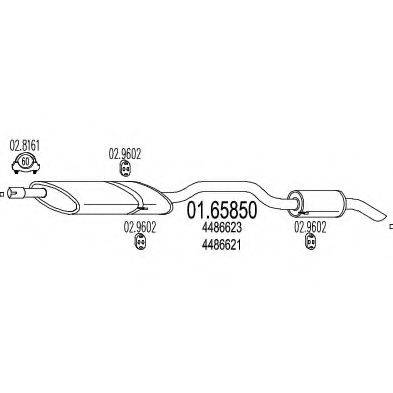 MTS 0165850 Глушник вихлопних газів кінцевий