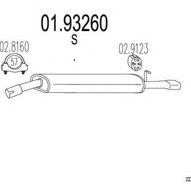 MTS 0193260 Глушник вихлопних газів кінцевий