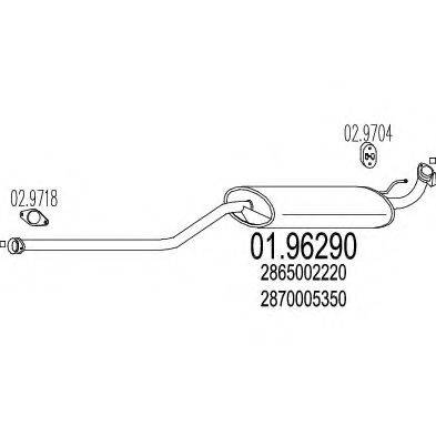 MTS 0196290 Глушник вихлопних газів кінцевий