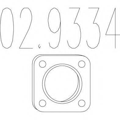 MTS 029334 Прокладка, труба вихлопного газу