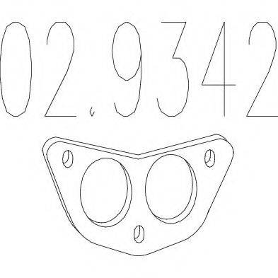 MTS 029342 Прокладка, труба вихлопного газу