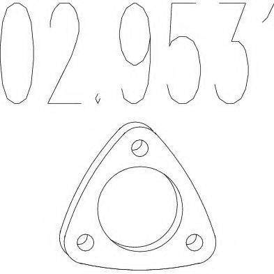 MTS 029531 Прокладка, труба вихлопного газу