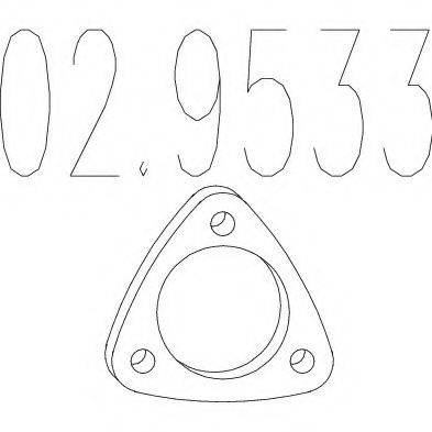 MTS 029533 Прокладка, труба вихлопного газу