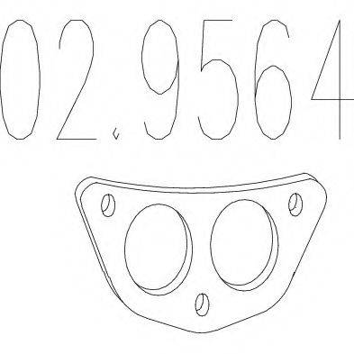 MTS 029564 Прокладка, труба вихлопного газу