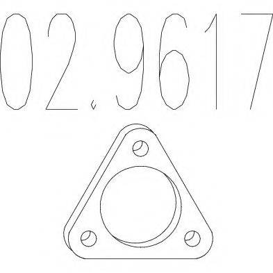 MTS 029617 Прокладка, труба вихлопного газу