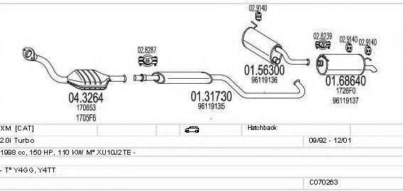 MTS C070263001203 Система випуску ОГ