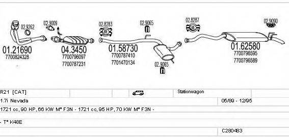 MTS C280483007534 Система випуску ОГ