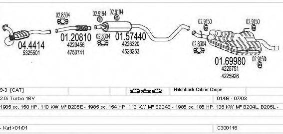 MTS C300116018707 Система випуску ОГ