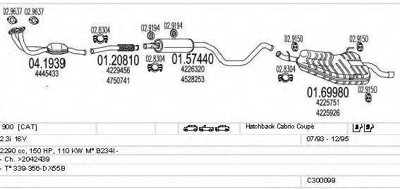 MTS C300099008181 Система випуску ОГ