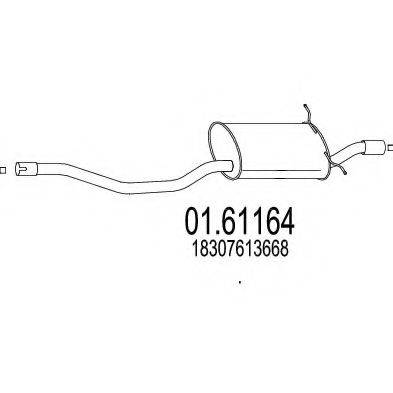 MTS 0161164 Глушник вихлопних газів кінцевий